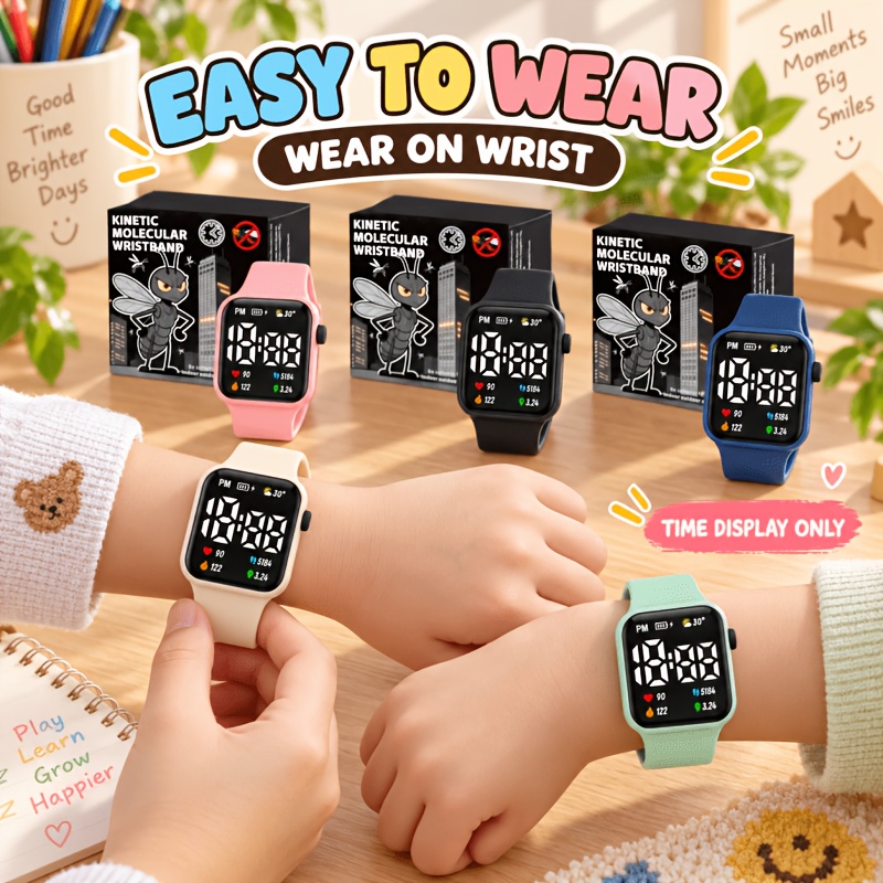 Large Screen Square LED Digital Watch for Students